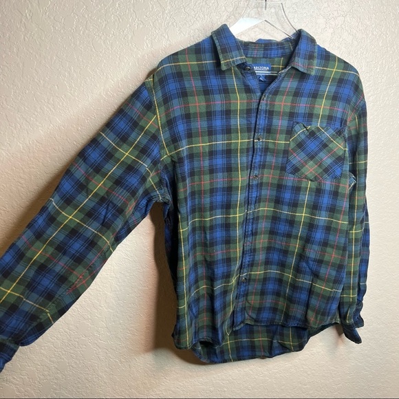 Men’s Arizona Plaid Flannel button down Shirt - Picture 2 of 7